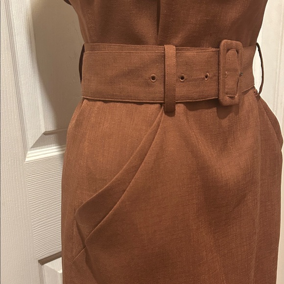 Reiss Brown Belted Mini Dress - Picture 4 of 14